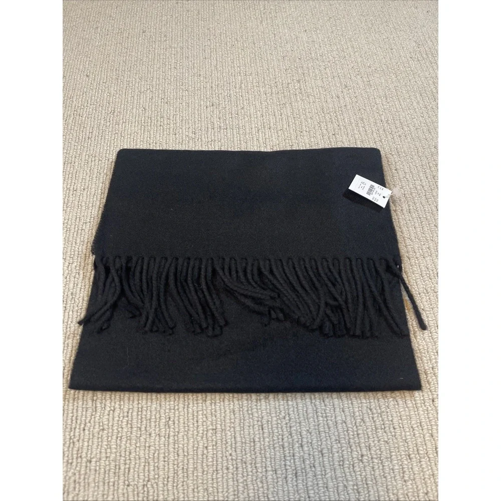 J. CREW Cashmere Blend Black Scarf NWT